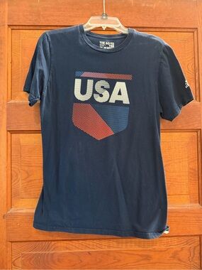 adidas Navy USA soccer crest Graphic Short Sleeve Tee